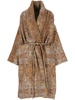 Uma Wang Pattern-Detailed Belted Coat