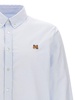 Maison Kitsuné Fox Head Embroidered Long-Sleeved Shirt