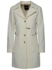 Fay Ivory Virgin Wool Blend Coat in Beige