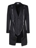 Zip Details Black Coat