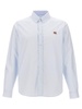 Maison Kitsuné Fox Head Embroidered Long-Sleeved Shirt