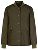 'Camila' Military Green Jacket With Snap Buttons In Quilted Fabric Woman