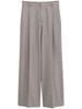 Filippa K Wide Pleated Flannel Trousers Clothing in Brown