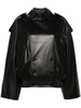 puffball-design lambskin jacket