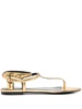 TOM FORD Luxury Gold-Tone Thong Strap Sandals for Women