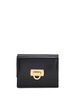 'wanda' Black Wallet With Gancini Closure In Patent Leather Woman