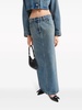 triangle-logo denim maxi skirt