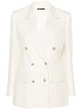 TOM FORD Striped Double Breasted Twill Blazer for Women