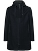 Navy Blue Virgin Wool Blend Coat