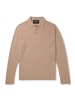 Ribbed Cashmere and Cotton-Blend Polo Sweater