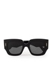 Oversized Square-Frame Acetate Sunglasses