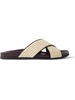 Chiltern Leather-Trimmed Raffia Sandals