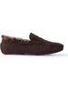 Kensington Shearling-Lined Suede Slippers