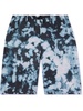 Wide-Leg Tie-Dyed Cotton-Poplin Drawstring Shorts