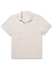 Convertible-Collar Linen Shirt