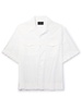 Convertible-Collar Broderie Anglaise Cotton-Poplin Shirt