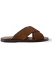 Otawi Leather-Trimmed Suede Sandals