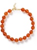 Wes Gold-Plated Resin Beaded Necklace