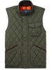 Beaton Cotton-Corduroy Trimmed Quilted Padded Shell Gilet