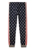 Tapered Striped Logo-Intarsia Cotton Track Pants