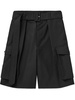 Piers Wide-Leg Belted Wool Cargo Shorts