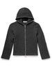 Ribbed Virgin Wool Zip-Up Hoodie