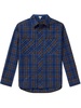 Leather-Trimmed Checked Cotton-Flannel Shirt