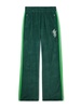 Straight-Leg Logo-Embroidered Striped Cotton-Velour Track Pants