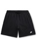 Club Straight-Leg Logo-Embroidered Cotton-Jersey Drawstring Shorts