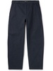 Balloon Barrel-Leg Cotton-Drill Trousers