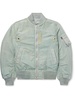 Webbing-Trimmed Garment-Dyed Nylon Bomber Jacket