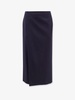 Virgin wool midi skirt