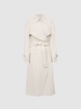 Belted Trench Coat in White