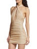 Leone Ruched Sequin Mini Dress