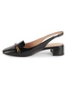 Penley Block Heel Leather Slingback Pumps