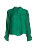 Pia Pleated Charmeuse Blouse