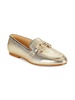 Goldtone Leather Bit Loafers