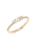 14K Yellow Gold 0.29 TCW Heart-Shape Lab-Grown Diamond Band Ring