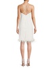 Marianna Ostrich Feather Trim Sheath Dress