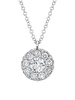 14K White Gold & 0.75 TCW Diamond Pendant Necklace/18"