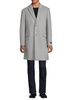 Peak Lapel Wool Blend Top Coat