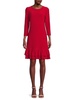 Ruffle Teired Jersey Mini Sheath Dress