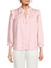 Ruffle Sleeve Button Down Shirt