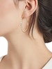 18K Goldplated & Cubic Zirconia Stacked Large Taper Hoop Earrings