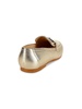 Goldtone Leather Bit Loafers