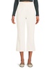 Flat Front Flared Cropped Pants