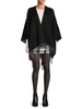 Merino Wool Blend Fringe Cape