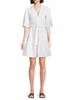 Belted 100% Linen Mini Dress