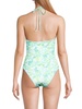 Floral Halter One Piece Swimsuit