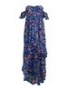 Xirena Floral Ruffle High Low Maxi Dress